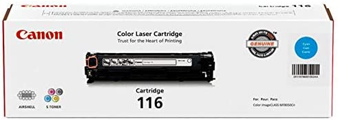 Canon Genuine Toner, Cartridge 116 Cyan (1979B001), 1 Pack, for Canon Color imageCLASS MF8050Cn, MF8080Cw Laser Printer