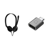 Epos Sennheiser Consumer Audio Sennheiser PC 8 USB, Black, Small &amp; USB C to USB Adapter,USB-C to USB 3.0 Adapter,USB Type-C to USB,Thunderbolt 3 to USB Female Adapter OTG (Space Gray)