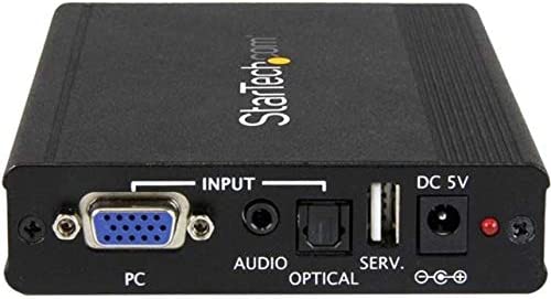 StarTech.com VGA to HDMI Converter - Analog VGA to Digital HDMI Scaler with Audio - 1920x1200 (VGA2HDPRO2) Black