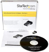 StarTech.com Mini USB Bluetooth 4.0 Adapter - 10m (33ft) Class 2 EDR Wireless Dongle - USB Bluetooth Dongle - Bluetooth Smart Ready LE+EDR (USBBT2EDR4)