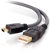 C2g/ cables to go C2G USB Cable, Mini USB Cable, USB 2.0 Cable, USB A to B Cable, 16.4 Feet (5 Meters), Black, Cables to Go 29653 Black 16.4 Feet Ultima USB A to Mini B Male
