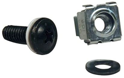 Tripp Lite SRCAGENUTS Rack Enclosure Cabinet Square Hole Hardware Kit Screws, Washers 1 Kit