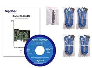 Highpoint technologies Highpoint RocketRAID 640L Internal 4 SATA Port PCI-Express 2.0 x4 SATA 6Gb/s RAID Controller -Lite Version 4x SATA Port
