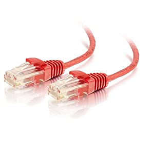 C2g/ cables to go C2G 01166 Cat6 Snagless Unshielded (UTP) Slim Ethernet Network Patch Cable, Red (3 Feet) Red 3'