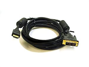 Monoprice 6ft 28AWG High Speed HDMI to DVI Adapter Cable w / Ferrite Cores - Black (2 Pack)