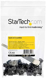 StarTech.com 10-32 Cage Nuts - 50 Pack - Rack Mount Clip Nuts - for Square Hole Server Rack - Black (CABCAGENUTS1032)