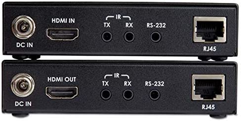 StarTech.com HDMI Over CAT6 Extender - 4K 60Hz - 330ft / 100m - IR Support - HDMI Balun - 4K Video Over CAT6 (ST121HD20L)