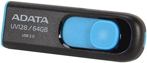 Generic A-Data Memory Flash AUV128-64G-RBE 64GB USB3.0 Flash Drive UV128 (R90 W40) Black/Blue Retail
