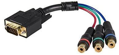 StarTech 6in HD15 to Component RCA Breakout Cable
