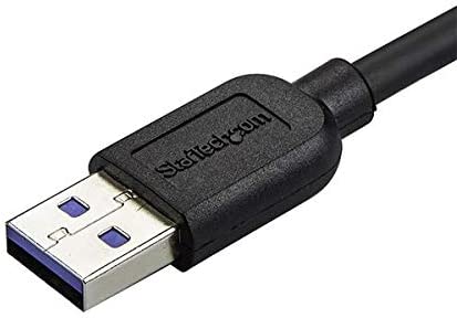 StarTech.com 0.5m 20in Slim Micro USB 3.0 Cable M/M - Right-Angle Micro-USB - USB 3.0 A to Micro B - Angled Micro USB 3.1 Gen 1 5Gbps (USB3AU50CMRS) , Black 20in / 50cm Right Angled Connector