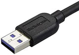 StarTech.com 0.5m 20in Slim Micro USB 3.0 Cable M/M - Right-Angle Micro-USB - USB 3.0 A to Micro B - Angled Micro USB 3.1 Gen 1 5Gbps (USB3AU50CMRS) , Black 20in / 50cm Right Angled Connector