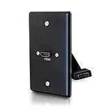 C2g/ cables to go C2G HDMI Pass Through Single Gang Electrical Distribution Wall Plate Black (39878)