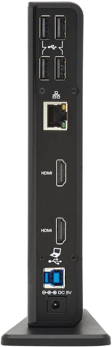 Tripp Lite Double Monitor USB-A/USB-C Dock Universal Laptop Docking Station Hub, HD 1080p @ 60 Hz, Two HDMI Ports, Six USB-A 3.2 Port Hub, Gigabit Ethernet Port, 1-Year Warranty (U442-DOCK22-B)