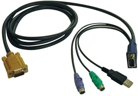 Tripp Lite P778-015 USB/PS2 Combo Cable for Select KVM (15 Feet),Black