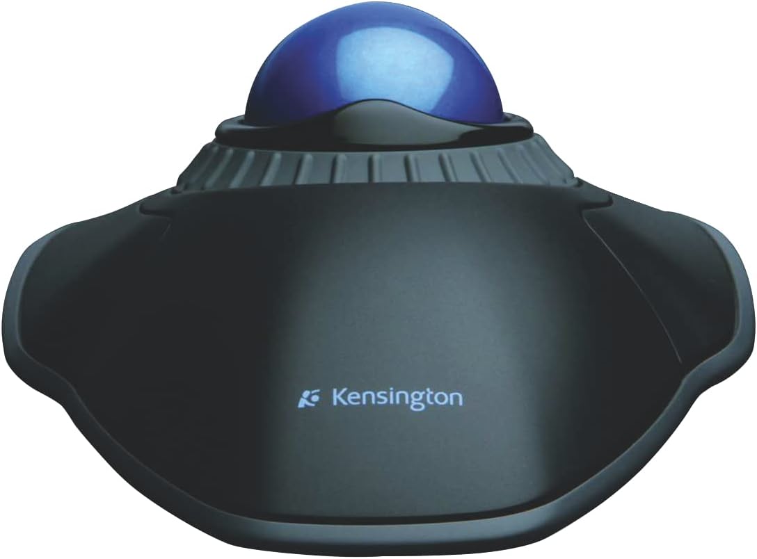 Kensington Orbit Mouse - Wired Ergonomic TrackBall Mouse for PC, Mac and Windows with Scroll Ring, Ambidextrous Design and Optical Tracking - Blue (K72337EU)