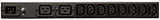 Tripp Lite Basic PDU, 14 Outlets (12 C13, 2 C19), 100-240V, C20 with L6-20P Adapter, 1.6-3.8kW, 12 ft. Cord, 1U Rack-Mount Single-Phase PDU (PDUH20DV),Black
