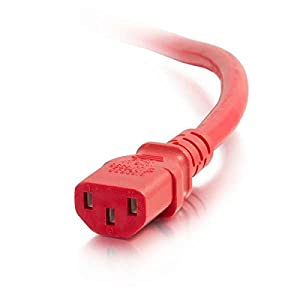 C2g/ cables to go C2G 17505 18 AWG Power Cord - IEC320C14 to IEC320C13, Red (6 Feet, 1.82 Meters) C14 to C13 18/3 6 Feet Red