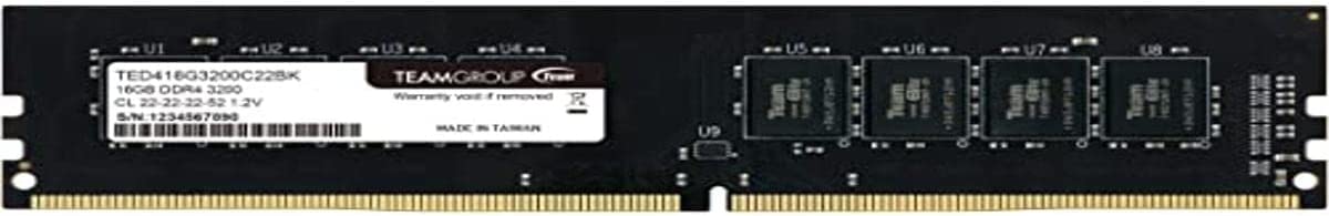 TEAMGROUP Elite DDR4 16GB Single (1 x 16GB) 3200MHz (PC4-25600) CL22 Unbuffered Non-ECC 1.2V UDIMM 288 Pin PC Computer Desktop Memory Module Ram Upgrade - TED416G3200C2201 16GB (16GBx1) -3200MHz DDR4 3200MHz Single-channel for Desktop