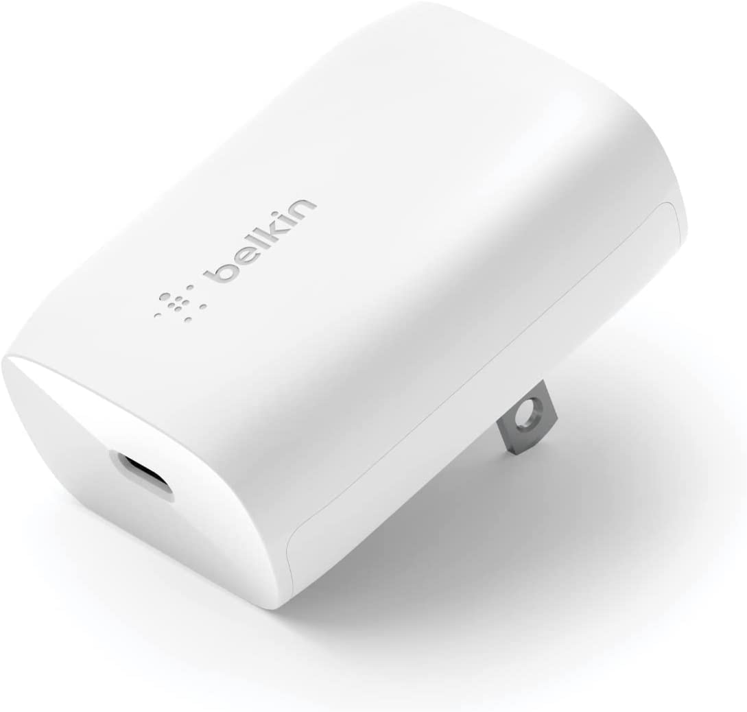 Belkin 20W USB Type C Power Delivery Wall Charger, Fast Charging with Certified USB-C PD 3.1 PPS, Travel Sized Compact Design for iPhone 14, 14 Pro, 14 Pro Max, 14 Plus, iPad, Galaxy, Pixel and More