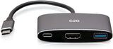 C2g/ cables to go C2G USB-C Mini Dock with HDMI, USB-A, and USB-C Power Delivery up to 100W - 4K 30Hz