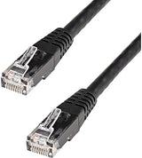 StarTech.com 15ft CAT6 Ethernet Cable - Black CAT 6 Gigabit Ethernet Wire -650MHz 100W PoE++ RJ45 UTP Molded Category 6 Network/Patch Cord w/Strain Relief/Fluke Tested UL/TIA Certified (C6PATCH15BK) Black 15 ft / 4.5 m 1 Pack