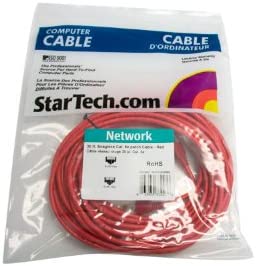 StarTech.com Cat5e Ethernet Cable - 30 ft - Red- Patch Cable - Snagless Cat5e Cable - Long Network Cable - Ethernet Cord - Cat 5e Cable - 30ft (45PATCH30RD) 30 ft / 9m Red