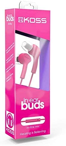 Koss KEB9IP Wired Earphones, Pink