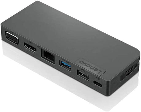 Lenovo Powered USB-C Travel Hub - for Notebook - USB Type C - 3 X USB Ports - 1 X USB 2.0 - Network (RJ-45) - HDMI - VGA - Wired