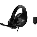 HyperX Cloud Stinger S – Gaming Headset, for PC, Virtual 7.1 Surround Sound, Lightweight, Memory Foam, Soft Leatherette, Durable Steel Sliders, Swivel-to-Mute Noise-Cancelling Microphone, Black Black Wired Stinger S