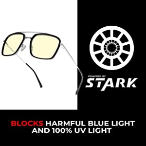 Gunnar optiks GUNNAR - Stark Industries Edition Blue Light Sunglasses - Blocks 65% Blue Light - Amber Tint