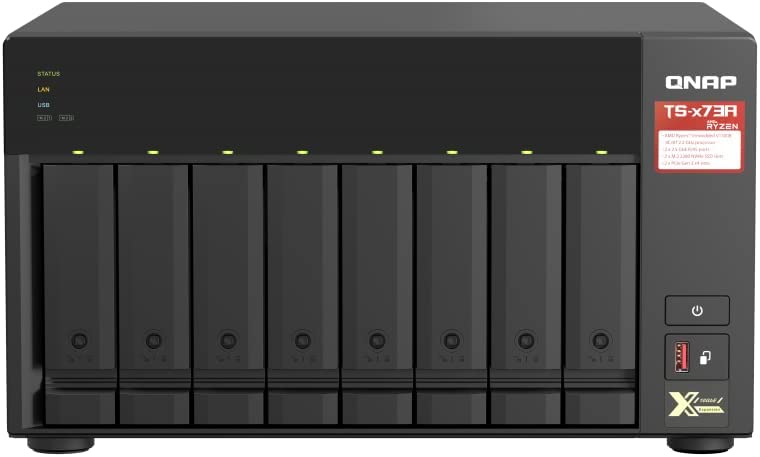 QNAP TS-873A-8G 8 Bay High-Performance NAS with 2 x 2.5GbE Ports and Two PCIe Gen3 Slots 8-bay NAS