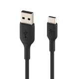 Belkin 6in USB-C Cable, Boost Charge USB-C to USB Cable, USB Type-C Cable, Compatible with Samsung Galaxy S23, S23+, Note20, Pixel 6, Pixel 7, iPad Pro, Nintendo Switch and More - Black PVC 3.3 ft Black