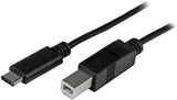 StarTech.com USB C to USB B Printer Cable - 3 ft / 1m - USB C Printer Cable - USB C to USB B Cable - USB Type C to Type B (USB2CB1M) 3 ft/ 1 m