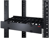 APC Rackmount Horizontal Cable Manager, AR8602A, 1U x 4" Deep, Single-Sided with Cover, Black