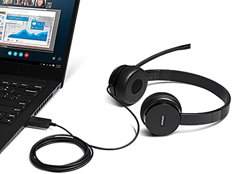 Lenovo 100 Headset - Stereo - USB - Wired - Over-The-Head - Binaural