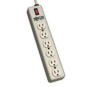 Tripp Lite 6 Outlet Waber Industrial Power Strip, 15ft Cord with 5-15P Plug (6SPDX-15) 6 Outlet, 15ft Cord