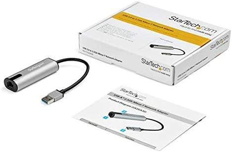 StarTech.com 2.5GbE USB A to Ethernet Adapter - NBASE-T NIC - USB 3.0 Type A 2.5 GbE /1 GbE Multi Speed Gigabit Network - USB 3.1 Laptop to RJ45/LAN - Lenovo X1 Carbon, HP EliteBook/ ZBook (US2GA30)