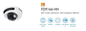 VIVOTEK C-Serie FD9166-HN Fixed Dome IP Camera, 2MP, IR, Indoor, 2.8 mm