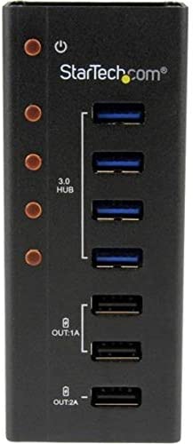 StarTech.com 7 Port USB 3.0 Charging Hub - 4 x USB-A, 3 x USB-A Dedicated Charging Ports - Powered Mountable USB Charging Station (ST4300U3C3) 4 Port + 3 Charge Port