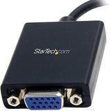 StarTech.com Mini DisplayPort to VGA Adapter - Active Mini DP to VGA Converter - 1080p Video - VESA Certified - mDP or Thunderbolt 1/2 Mac/PC to VGA Monitor/Display - mDP 1.2 to VGA Dongle (MDP2VGA)