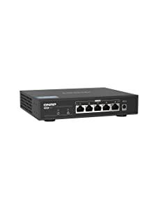 QNAP QSW-1105-5T 5-Port Unmanaged 2.5GbE Switch Broadcom BCM53161 Chipset 5-Port QSW-1105-5T