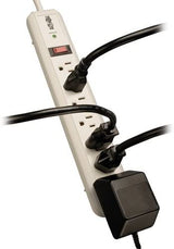 Tripp Lite 7 Outlet (6 Right Angle + 1 Transformer Outlet) Surge Protector Power Strip, 4ft Cord, Lifetime Limited Warranty &amp; $25K INSURANCE (TLP74R) 7 Outlet Outlet