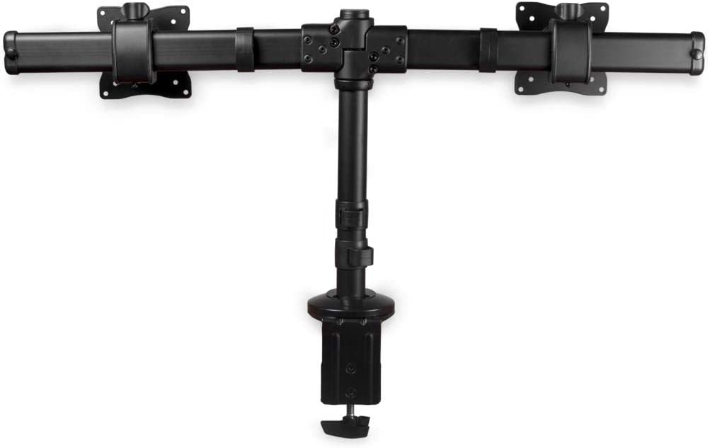 StarTech.com Dual Monitor Mount - Supports Monitors 13'' to 27'' - Adjustable - Desk Clamp or Grommet-Hole Desk Mount for Dual VESA Monitors - Black (ARMBARDUOG)