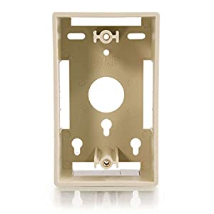C2g/ cables to go C2G 03838 Single Gang Wall Box, Ivory