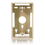 C2g/ cables to go C2G 03838 Single Gang Wall Box, Ivory