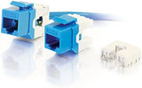 C2g/ cables to go Cables To Go - Keystone jack - RJ-45 - blue - 1 port Cat6 180 Keystone Jack Blue