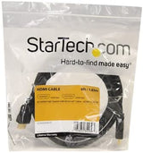 StarTech.com 6ft HDMI Cable - 4K High Speed HDMI Cable with Ethernet - 4K 30Hz UHD HDMI Cord - 10.2 Gbps Bandwidth - HDMI 1.4 Video / Display Cable M/M 28AWG - HDCP 1.4 - Black (HDMIMM6HS) 6 ft / 2m Normal