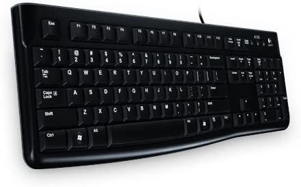 Logitech K120 Ergonomic Desktop USB Wired Keyboard, French Canadian Layout