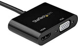 StarTech.com Mini DisplayPort to HDMI VGA Adapter - mDP 1.2 HBR2 to HDMI 2.0 (4K 60Hz) or VGA 1080p Video Converter Dongle - Mini DP to HDMI or VGA Monitor - Thunderbolt 2 Compatible (MDP2VGAHD20)