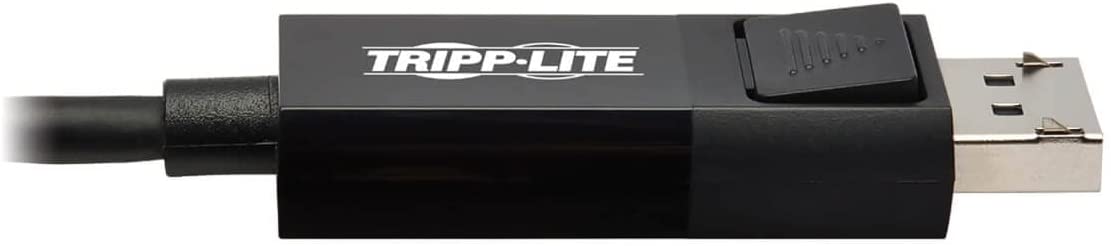 Tripp Lite USB C to DisplayPort Cable Adapter (M/Thunderbolt 3 DisplayPort Cable Adapter, Gen 1, Locking Connector, 4K DP @ 60 Hz, 4: Black, 3 ft. (U444-003-DP-Be)